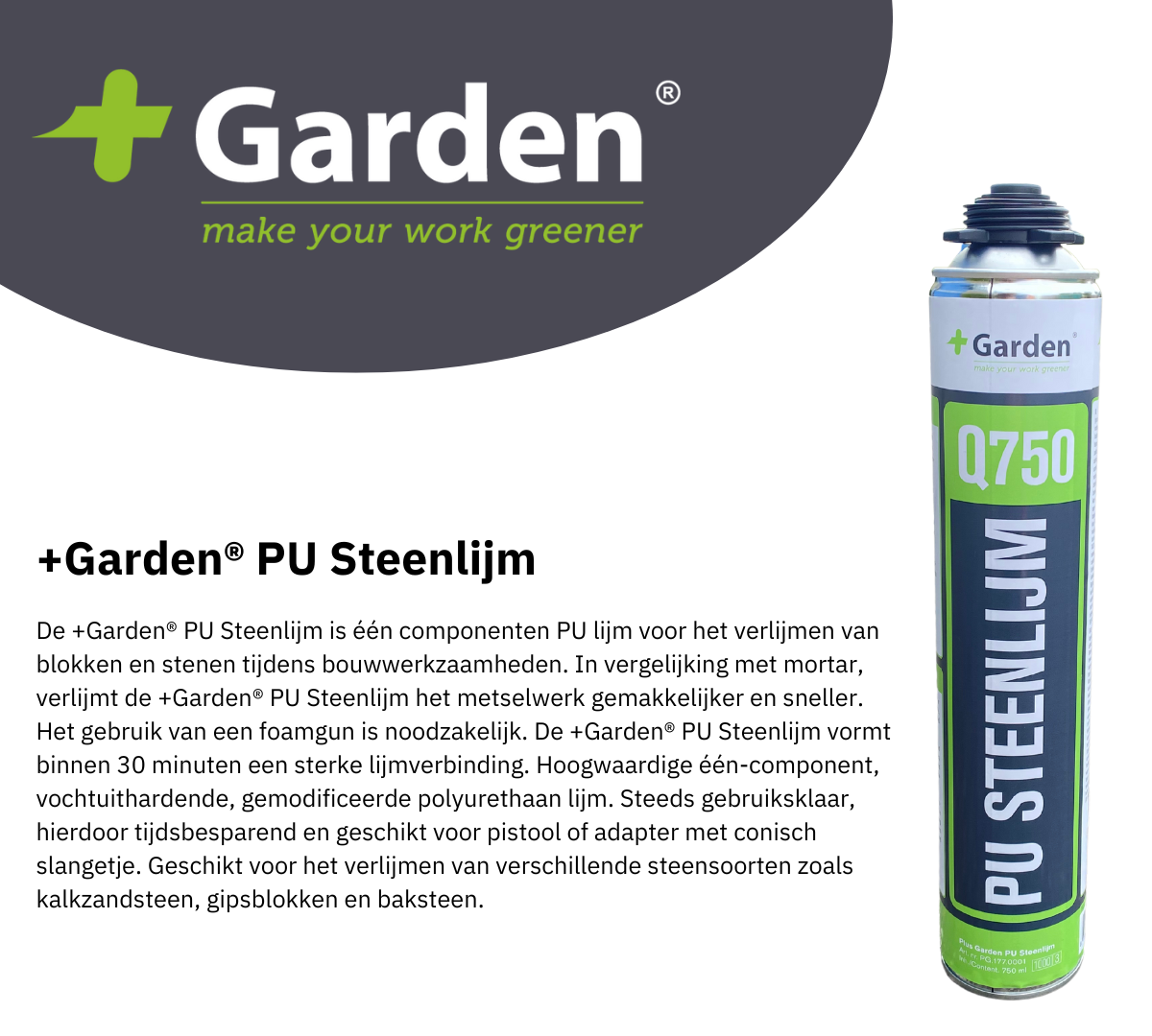 +Garden® PU Steenlijm Q750-Per stuk