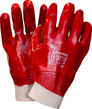 Red PVC Werkhandschoen