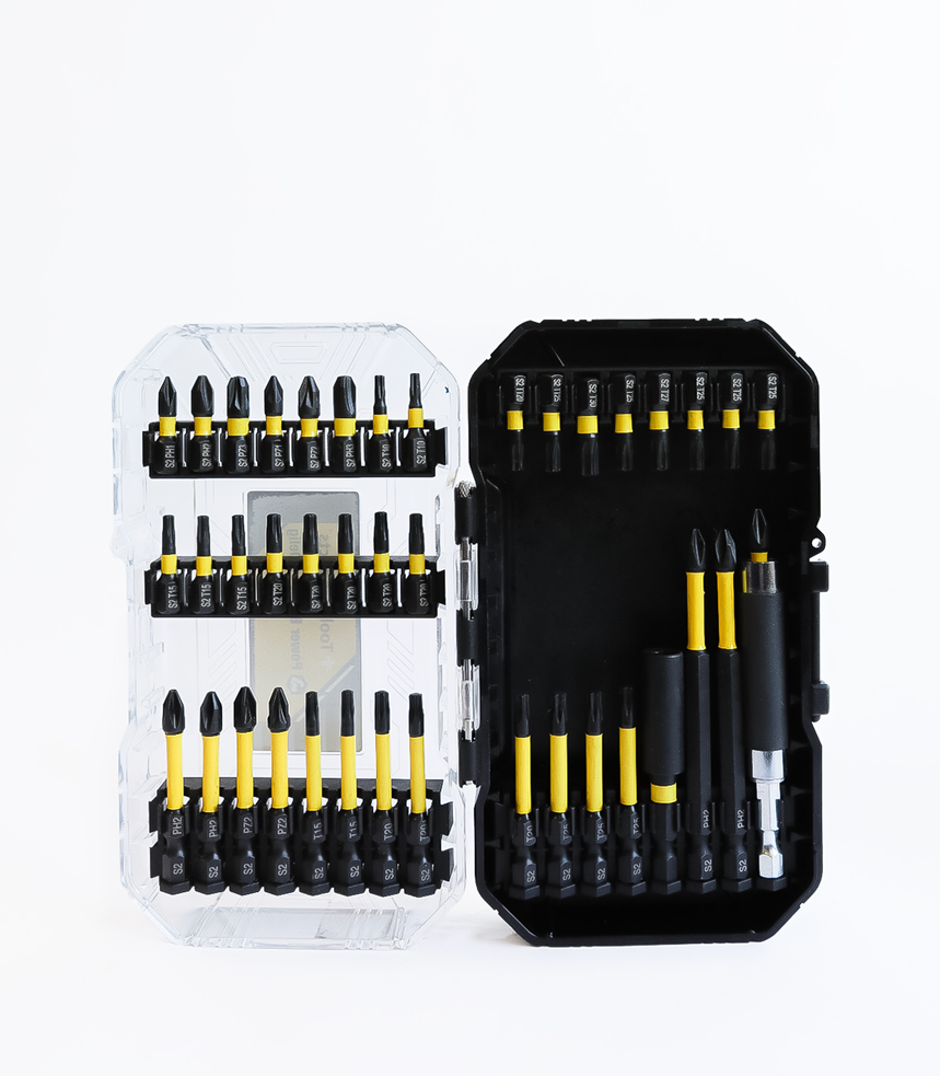 VONROC Accuboormachine 12V Incl. Accu, usb c kabel en 16 delige boor bitset