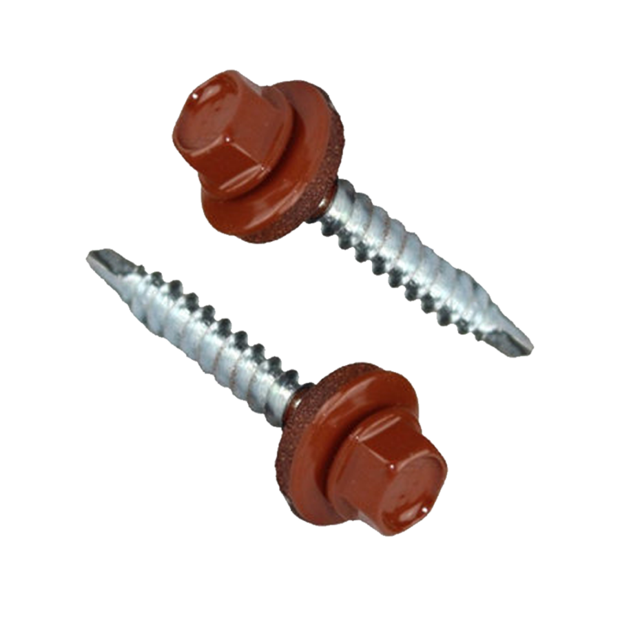 Dakpanplaatschroeven Verzinkt Terracotta R8004 4.8 x 28 mm - Doos 250 Stuks