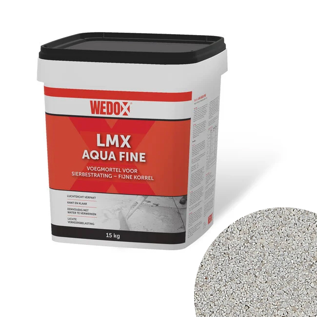 Voegmortel zilvergrijs, wedox-lmx-aqua-fine-15-kg