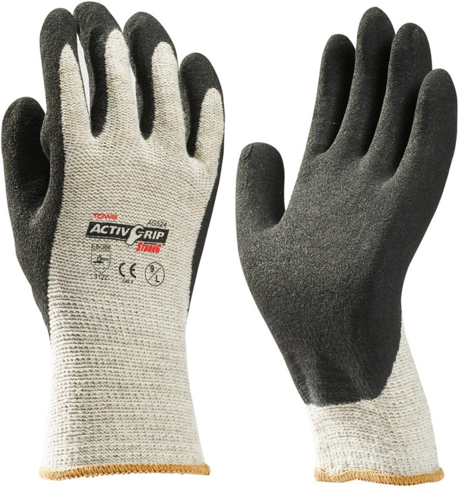 Towa: poly/katoenen handschoen Microfinish nitril gecoat