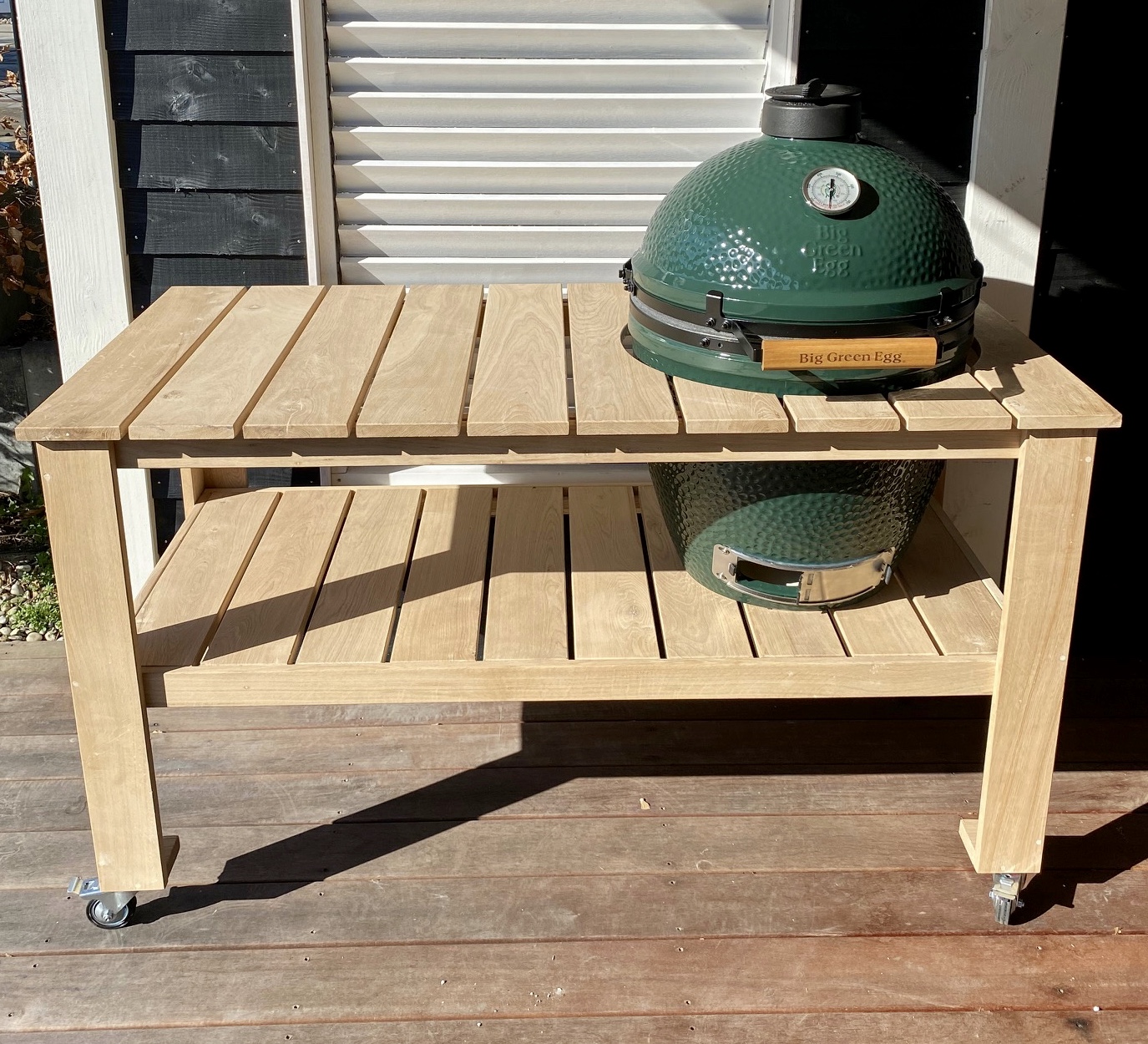 puur verzending Hoorzitting Garden kamado BBQ tafel Q100 massief eiken kopen? | PlusJop.nl