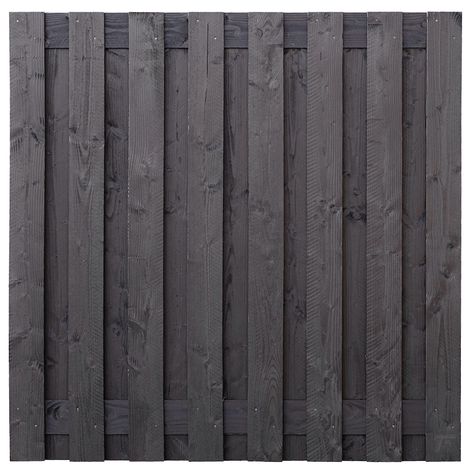 tuinscherm Lariks 19 planks Zwarte woud 180x180cm